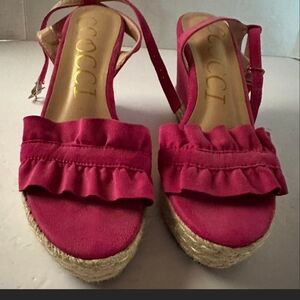 CCOCCI Women's Pink Espadrille Sandals